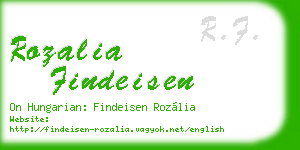 rozalia findeisen business card